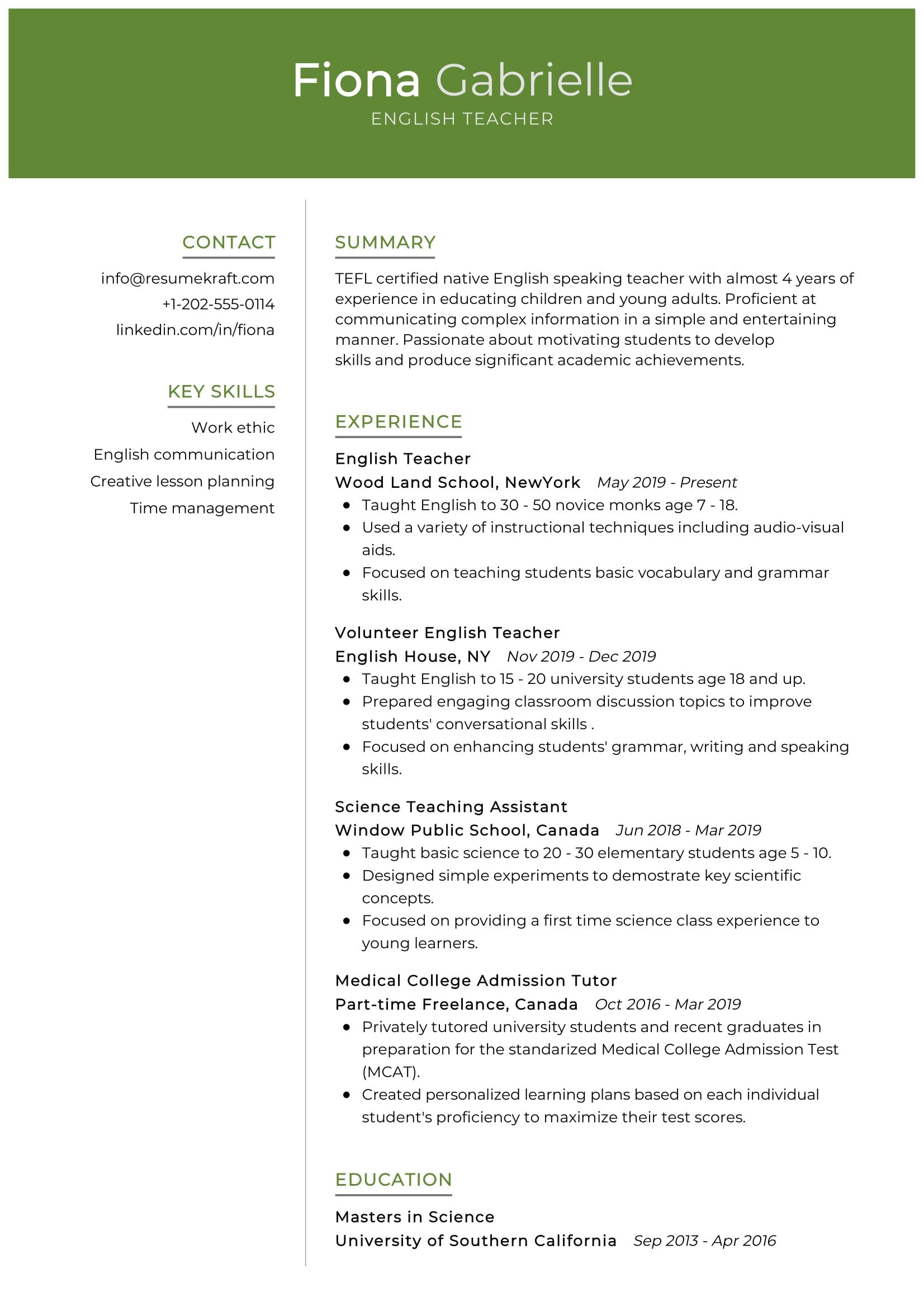 Enhancing Your Teacher Resume with Essential Skills